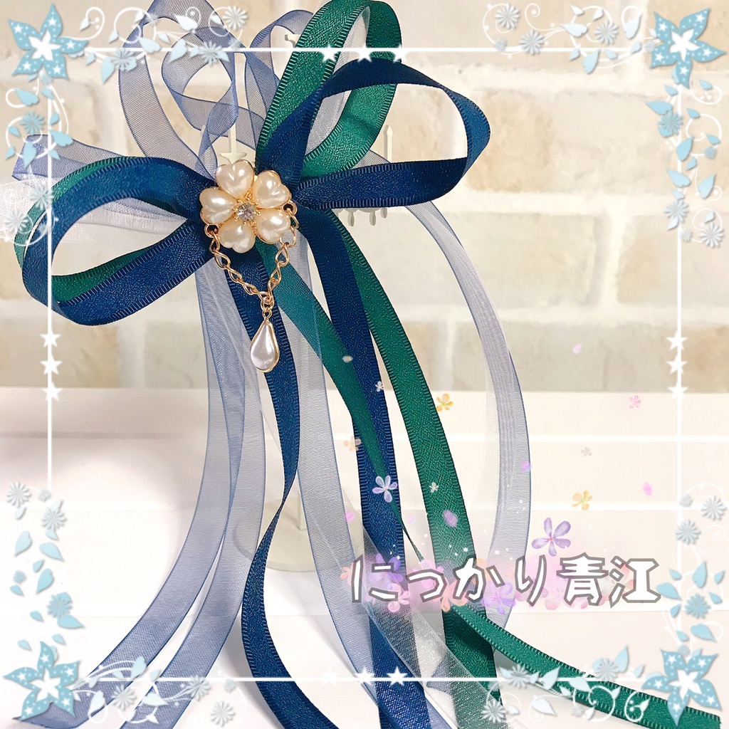 【刀剣乱舞イメージ】桜ドロップ♡シュガーリボンのポニーフック