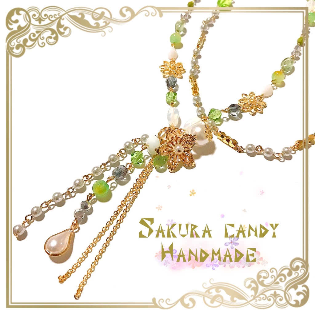 【刀剣乱舞イメージ】豪華絢爛♡2連ロングネックレス