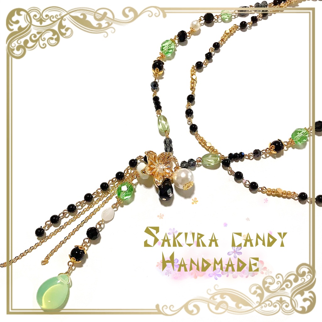 【刀剣乱舞イメージ】豪華絢爛♡2連ロングネックレス