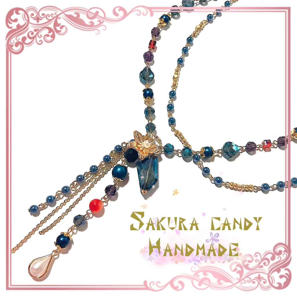 【刀剣乱舞イメージ】豪華絢爛♡2連ロングネックレス