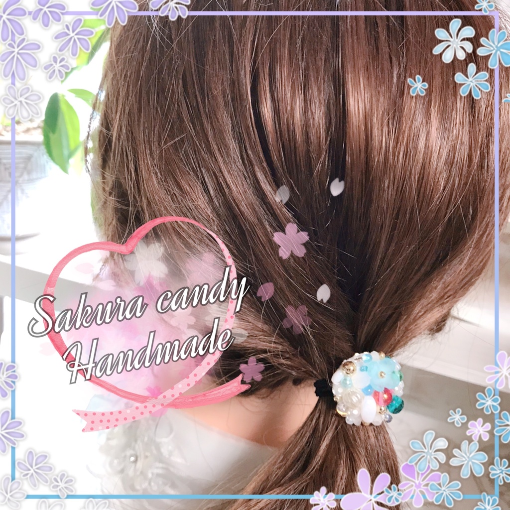 【刀剣乱舞イメージ】煌めくビーズのポニーフック