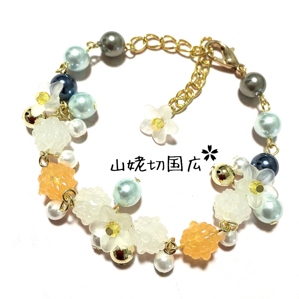 【刀剣乱舞イメージ】金平糖☆桜ブレスレット