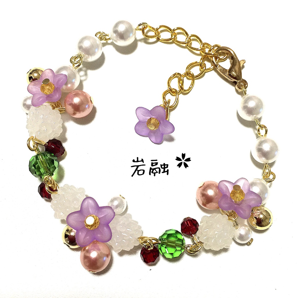 【刀剣乱舞イメージ】金平糖☆桜ブレスレット