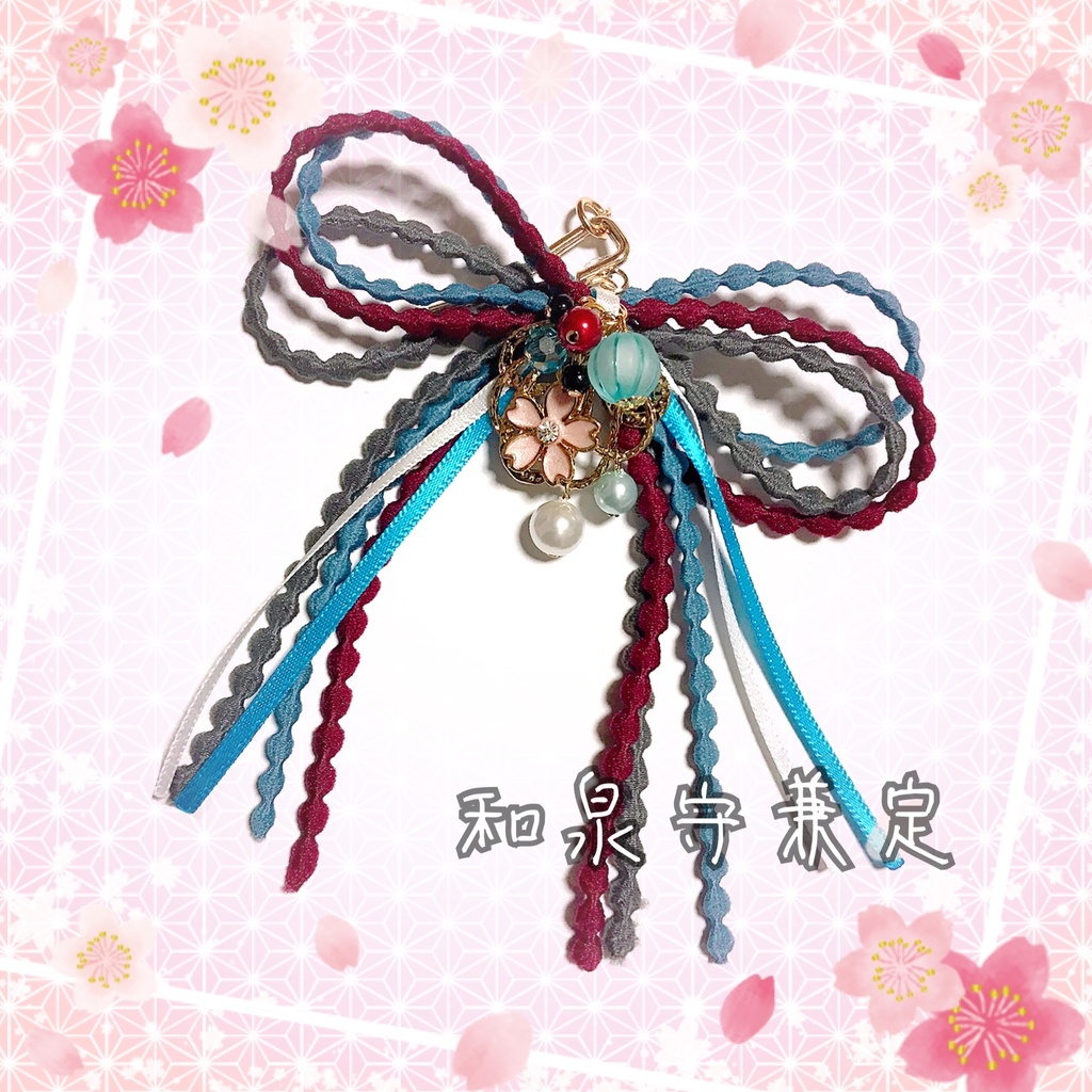 【刀剣乱舞イメージ】ぽこぽこリボン♡桜ポニーフック