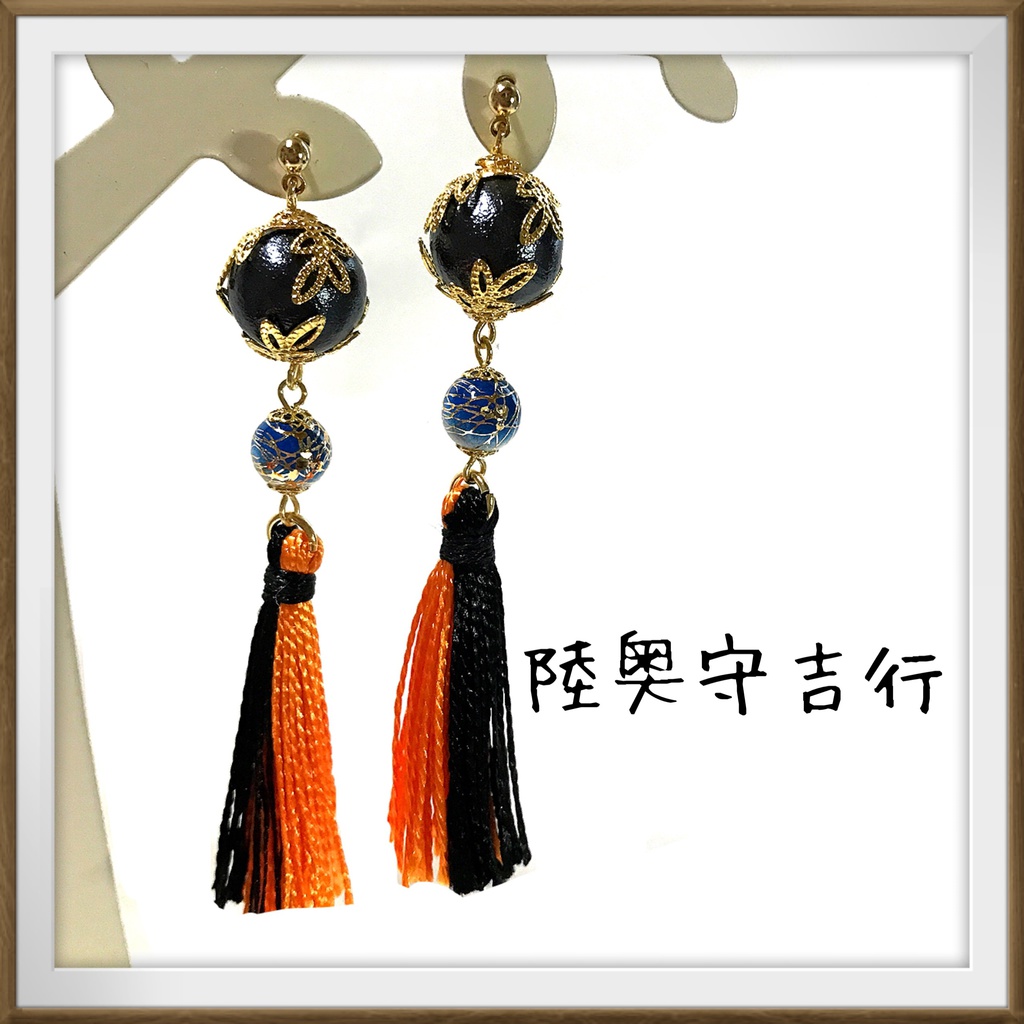 【刀剣乱舞イメージ】コットンパール☆タッセルピアス