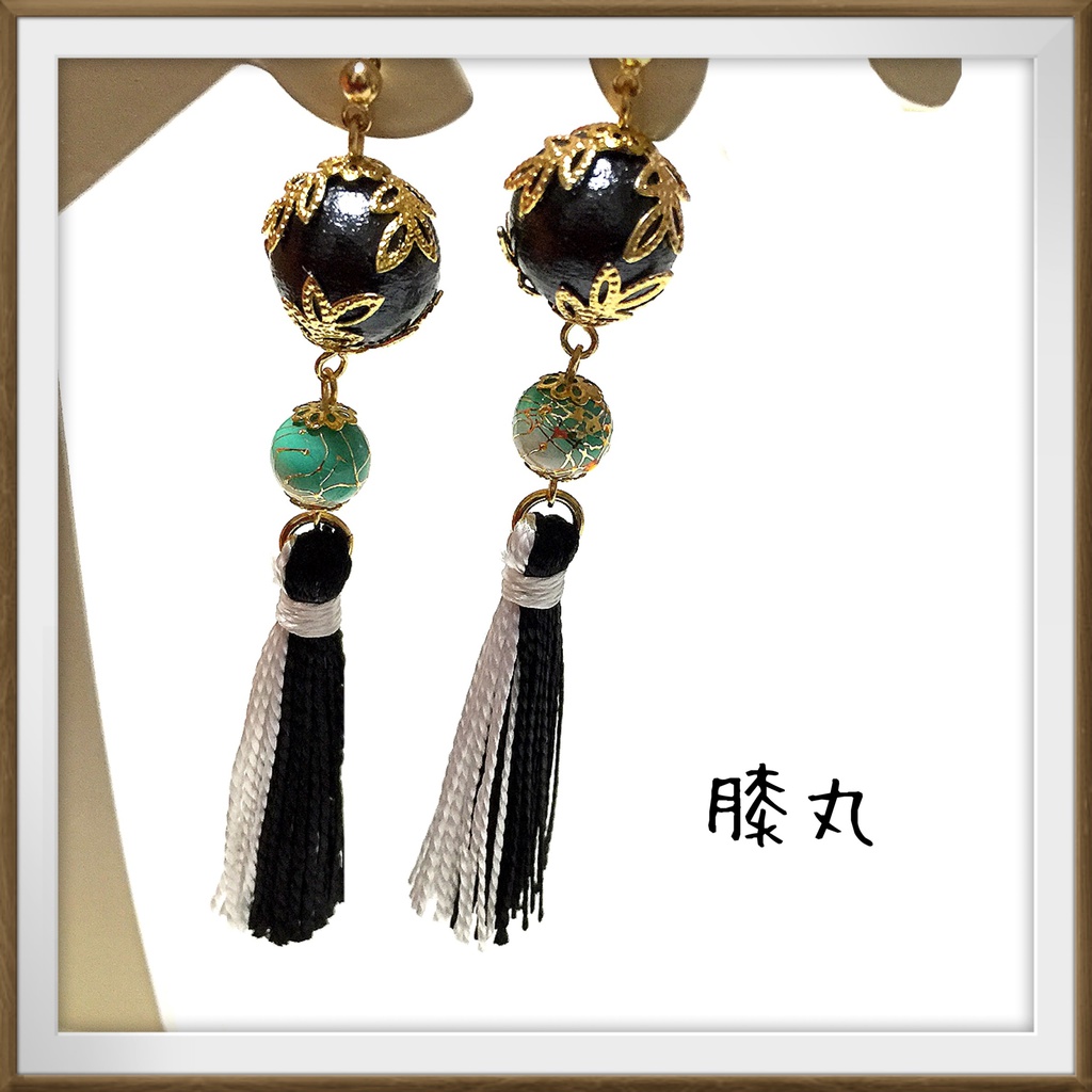 【刀剣乱舞イメージ】コットンパール☆タッセルピアス