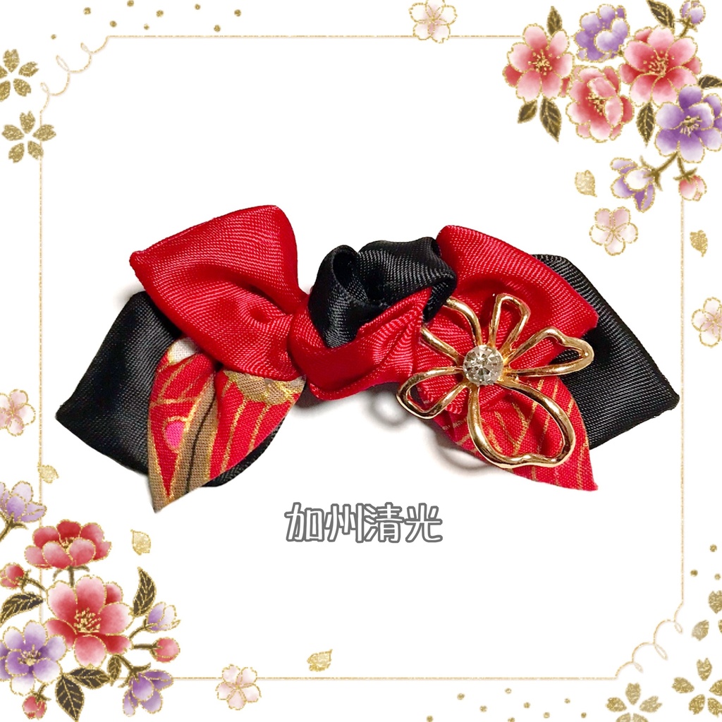 【刀剣乱舞イメージ】蝶ネクタイのような形のリボン♡ポニーフック