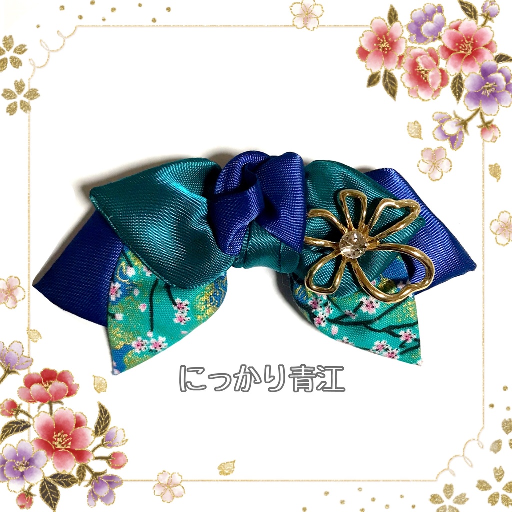 【刀剣乱舞イメージ】蝶ネクタイのような形のリボン♡ポニーフック