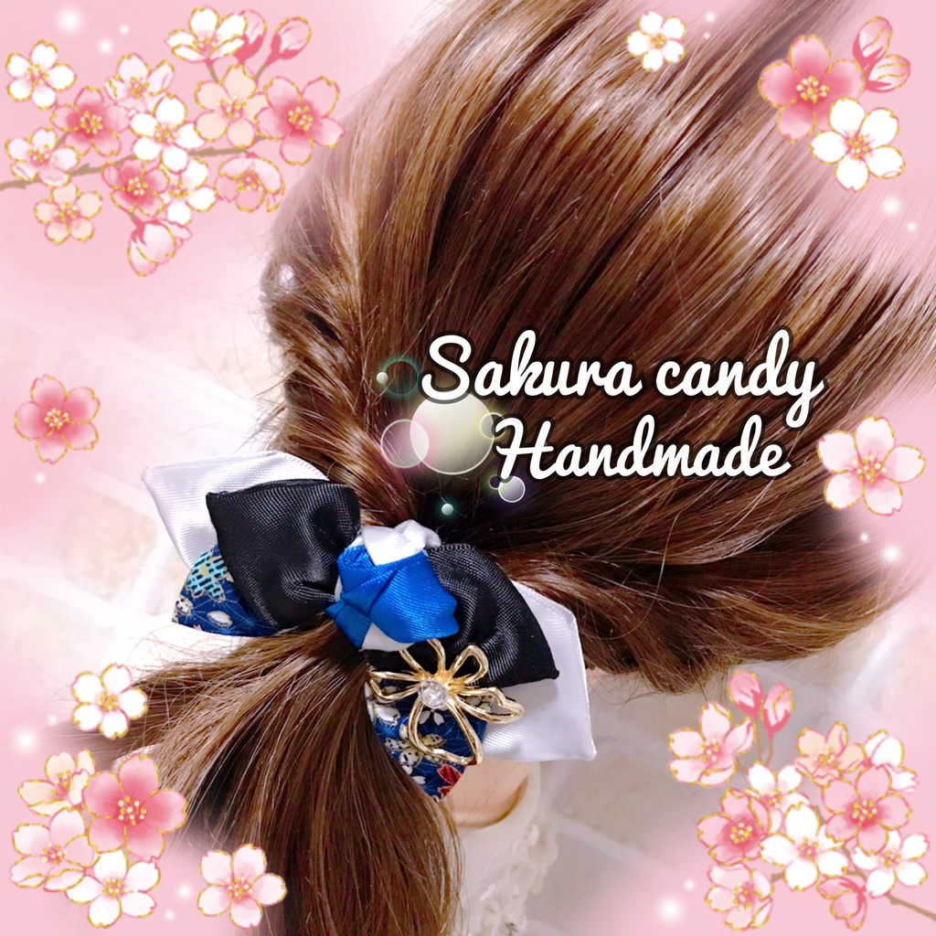 【刀剣乱舞イメージ】蝶ネクタイのような形のリボン♡ポニーフック