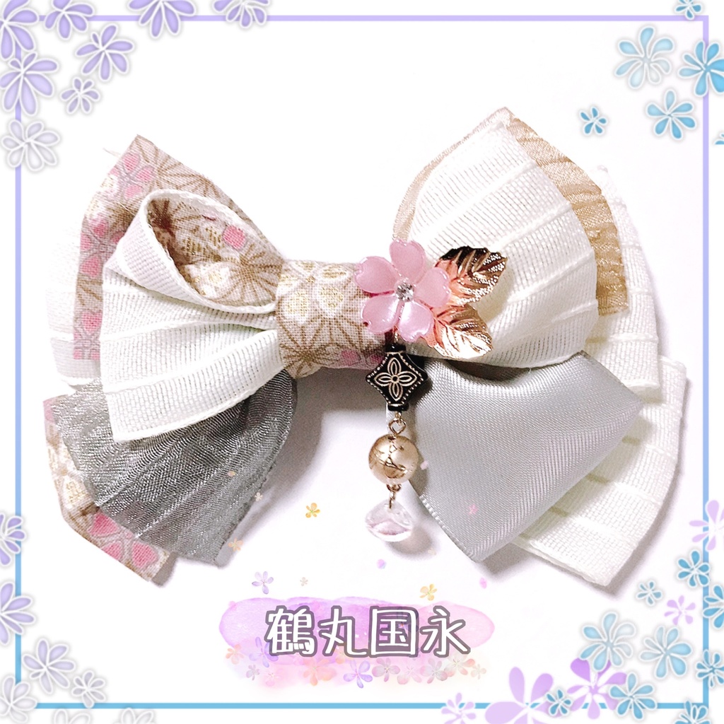 【刀剣乱舞イメージ】和柄リボンの桜♡ポニーフック