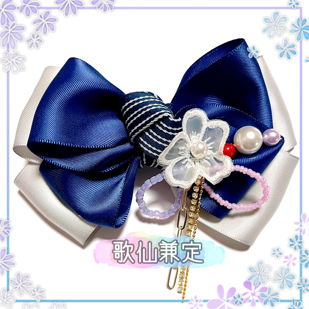 【刀剣乱舞イメージ】桜レースダブルリボン♡ポニーフック