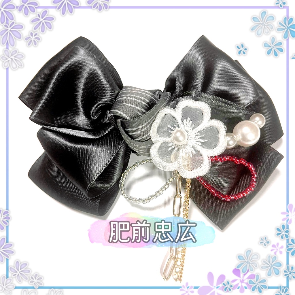 【刀剣乱舞イメージ】桜レースダブルリボン♡ポニーフック