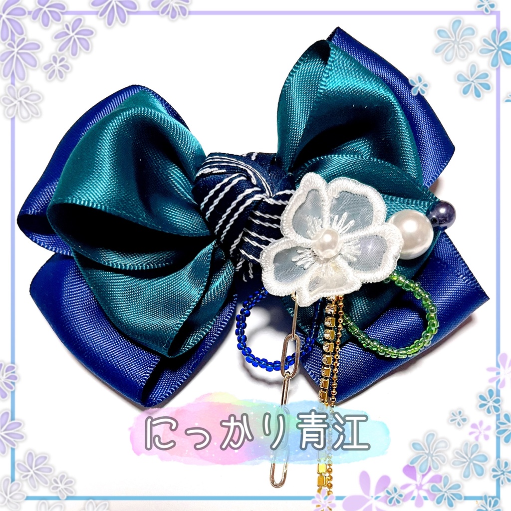 【刀剣乱舞イメージ】桜レースダブルリボン♡ポニーフック