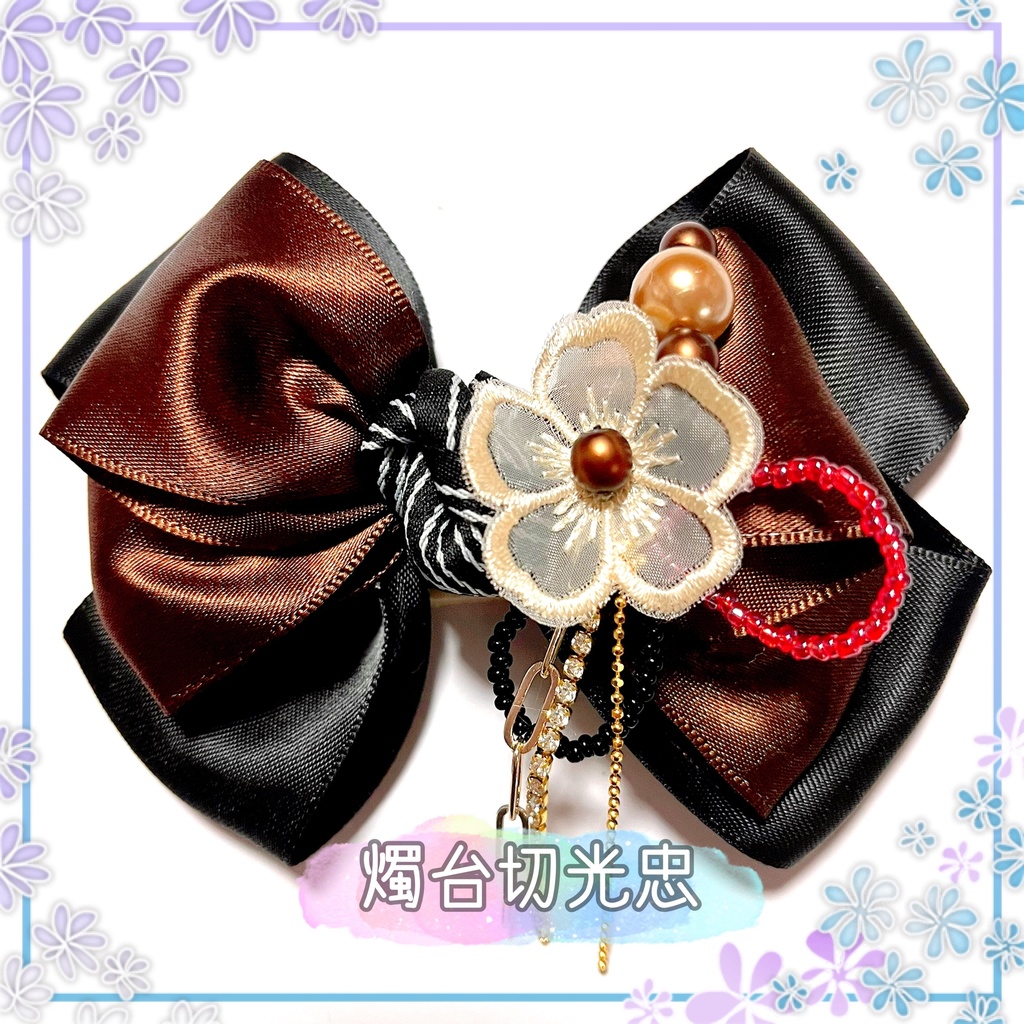 【刀剣乱舞イメージ】桜レースダブルリボン♡ポニーフック