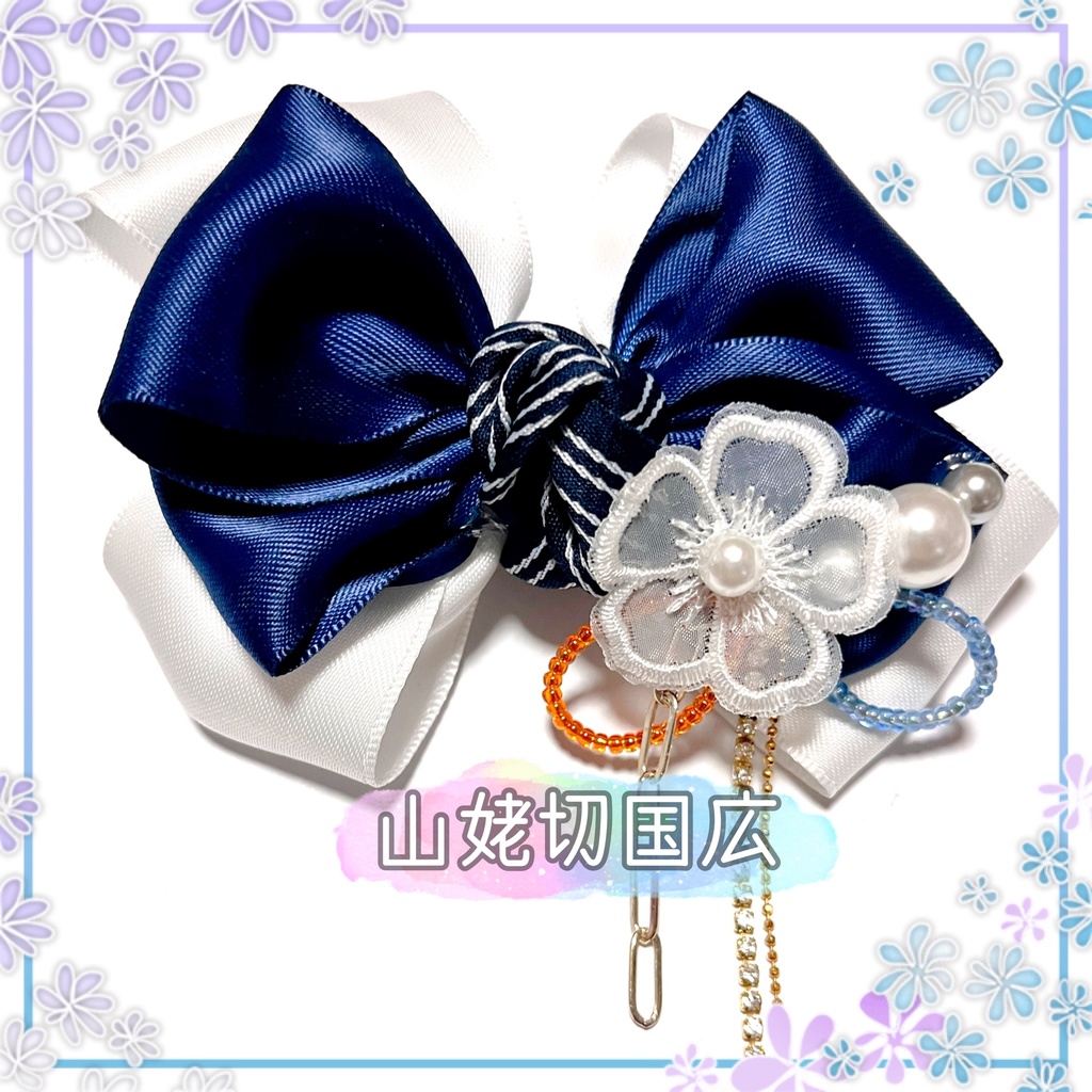 【刀剣乱舞イメージ】桜レースダブルリボン♡ポニーフック