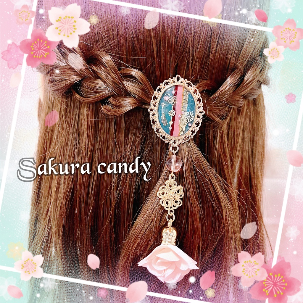 【刀剣乱舞イメージ】和風レジン♡ポニーフック