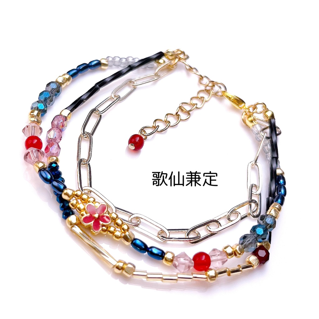 【刀剣乱舞イメージ】3連ビーズブレスレット