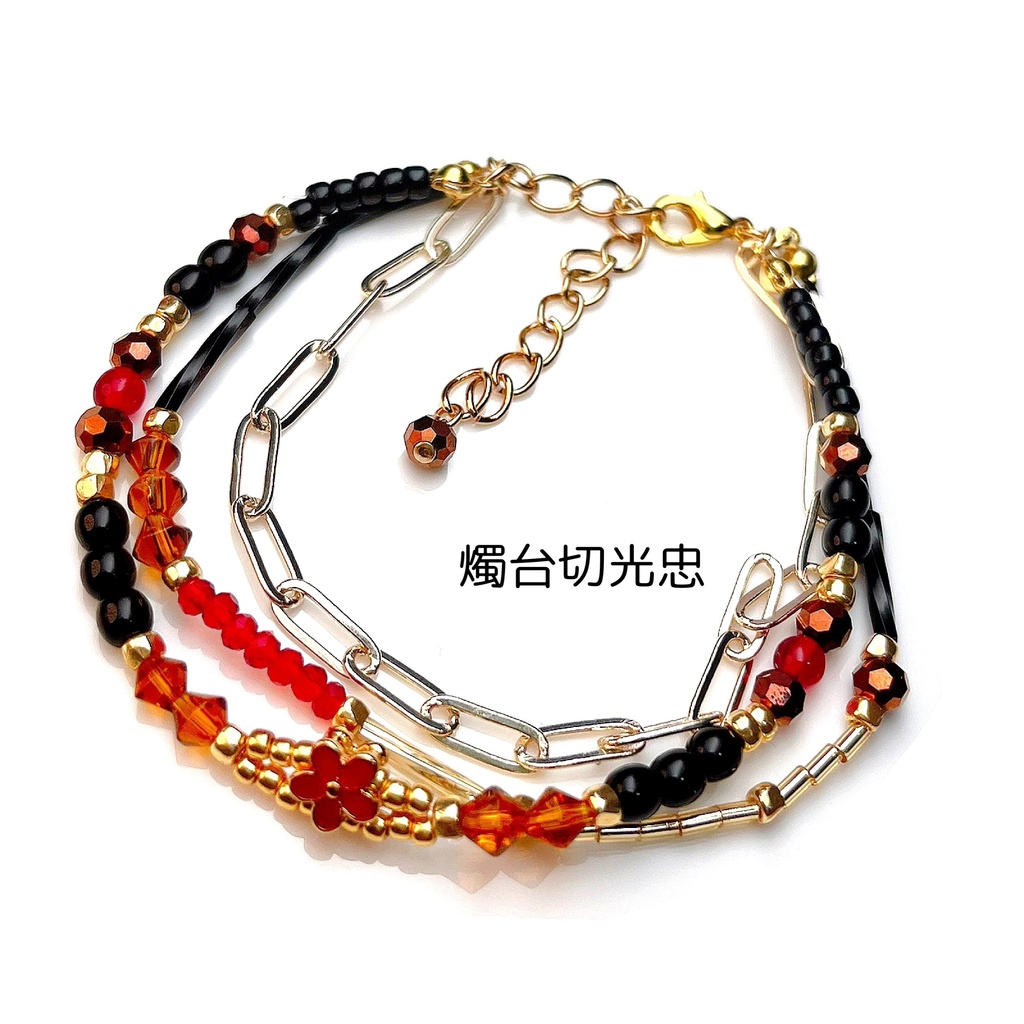 【刀剣乱舞イメージ】3連ビーズブレスレット