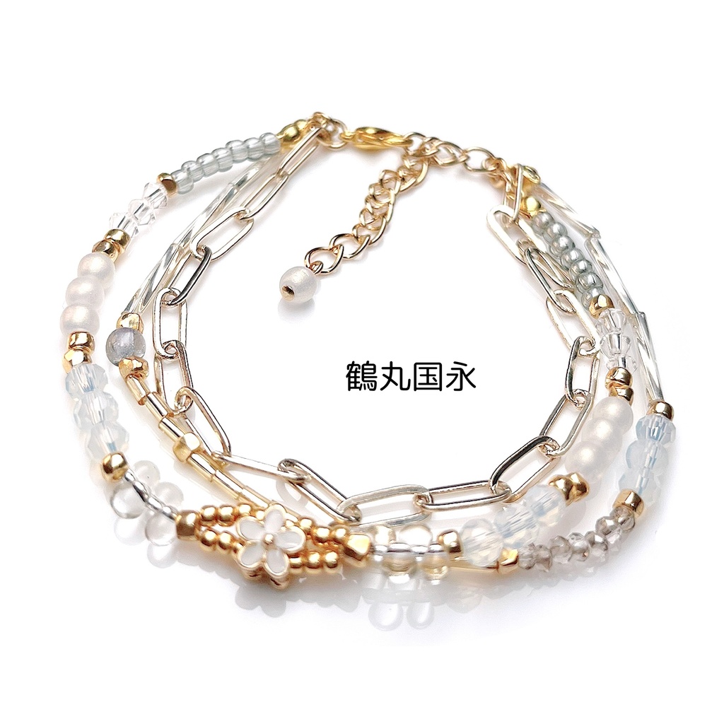 【刀剣乱舞イメージ】3連ビーズブレスレット