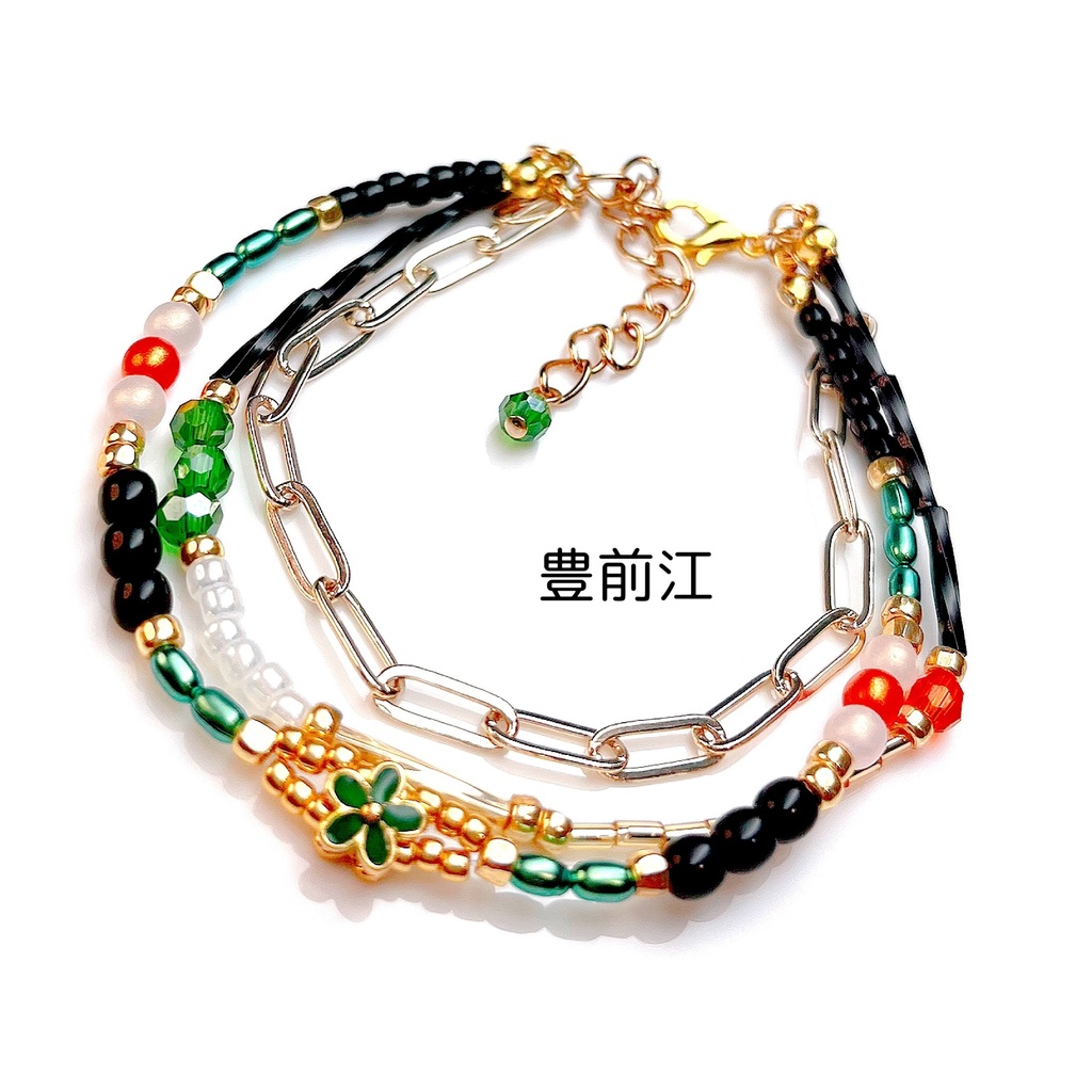 【刀剣乱舞イメージ】3連ビーズブレスレット