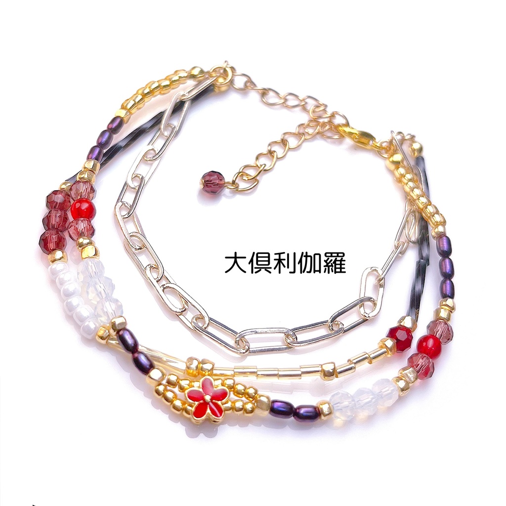 【刀剣乱舞イメージ】3連ビーズブレスレット