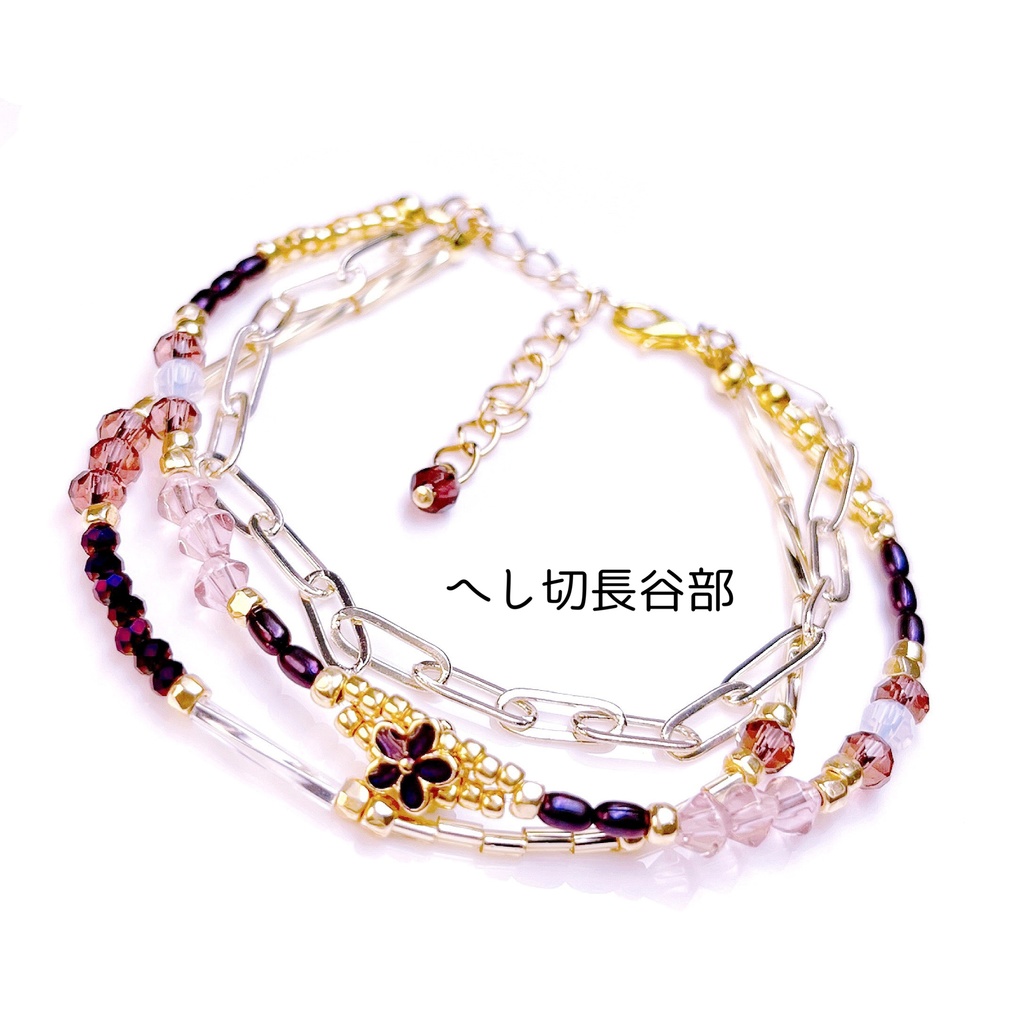 【刀剣乱舞イメージ】3連ビーズブレスレット