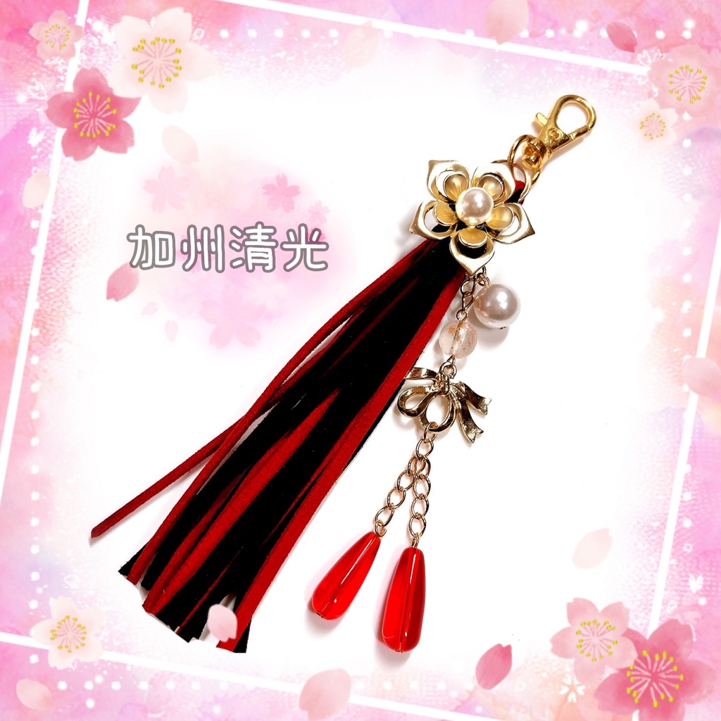 【刀剣乱舞イメージ】フラワー&リボン♡タッセルバッグチャーム