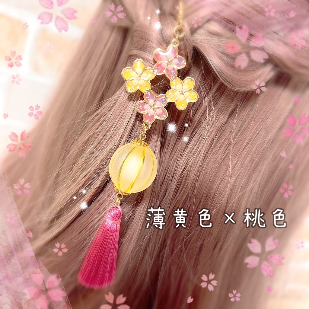 恋する夏祭り♡かんざし風ポニーフック