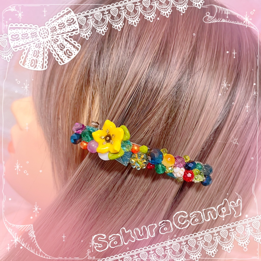 【原神イメージ】キラキラ宝箱♡バレッタ