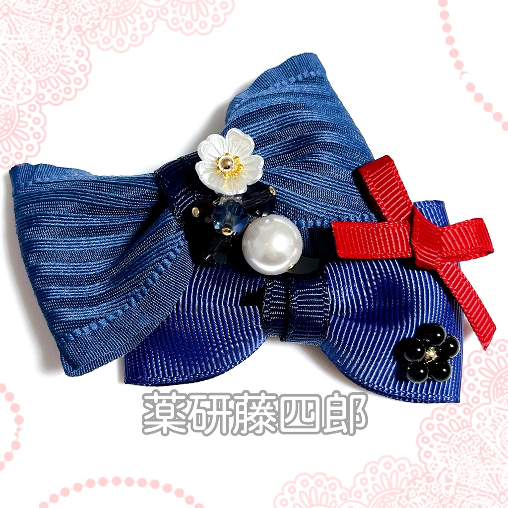 【刀剣乱舞イメージ】ふたりで待つ桜♡ダブルリボンバレッタ