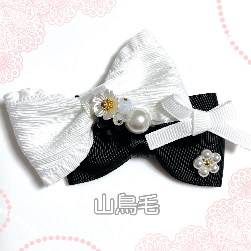 【刀剣乱舞イメージ】ふたりで待つ桜♡ダブルリボンバレッタ