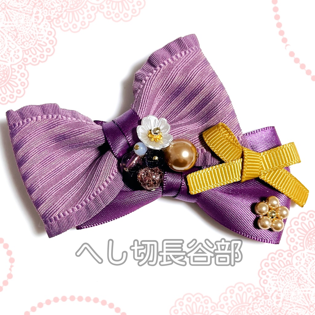 【刀剣乱舞イメージ】ふたりで待つ桜♡ダブルリボンバレッタ