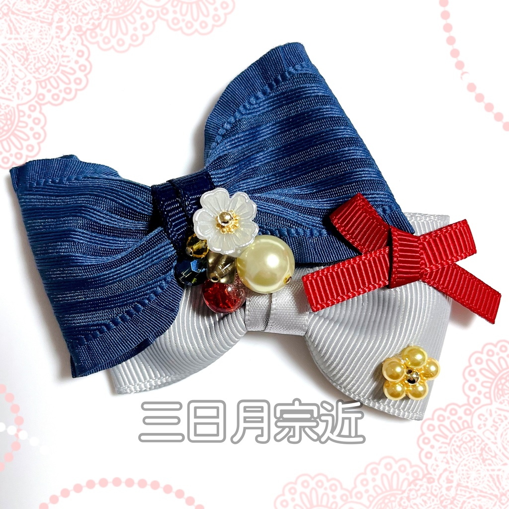 【刀剣乱舞イメージ】ふたりで待つ桜♡ダブルリボンバレッタ