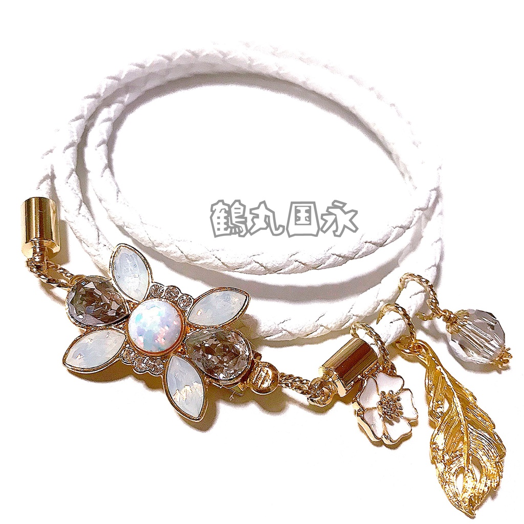 【刀剣乱舞イメージ】京都オパール♡チャーム付き三連ブレスレッド