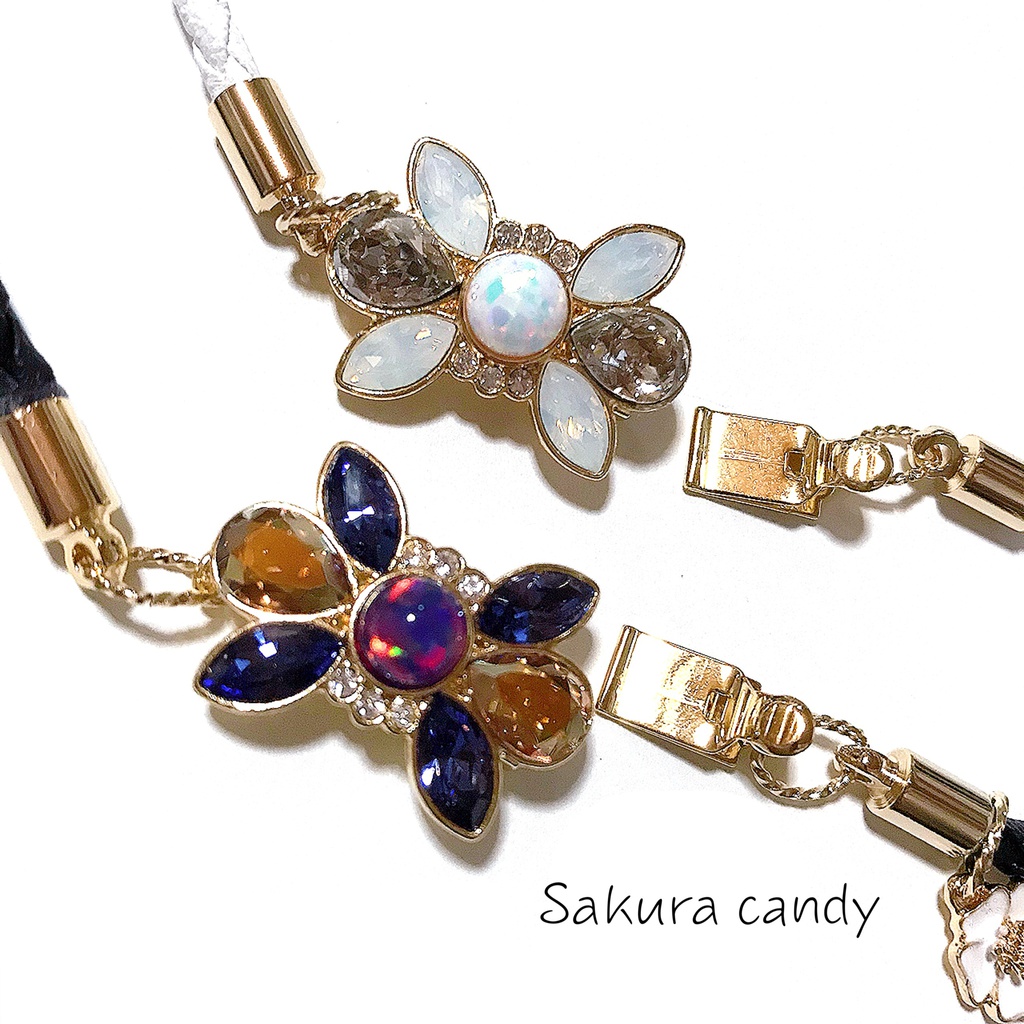 【刀剣乱舞イメージ】京都オパール♡チャーム付き三連ブレスレッド