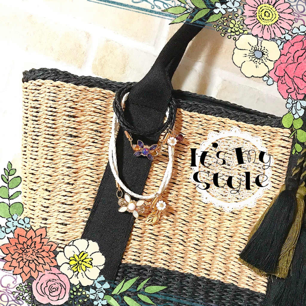 【刀剣乱舞イメージ】京都オパール♡チャーム付き三連ブレスレッド