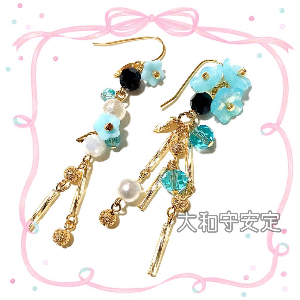 【刀剣乱舞イメージ】アシンメトリーピアス♡桜きらり。