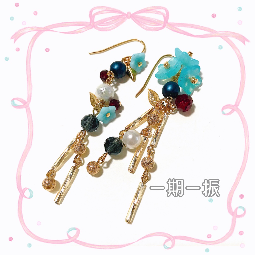 【刀剣乱舞イメージ】アシンメトリーピアス♡桜きらり。