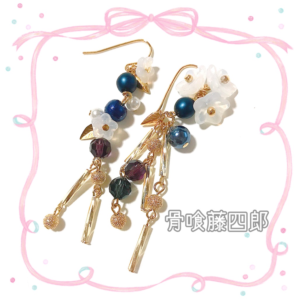 【刀剣乱舞イメージ】アシンメトリーピアス♡桜きらり。