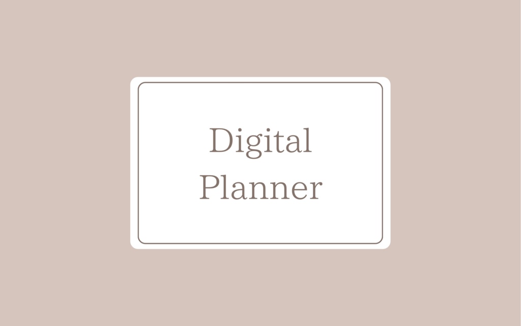 シンプルデジタルプランナー | GoodNotes対応 | 月間プランナー