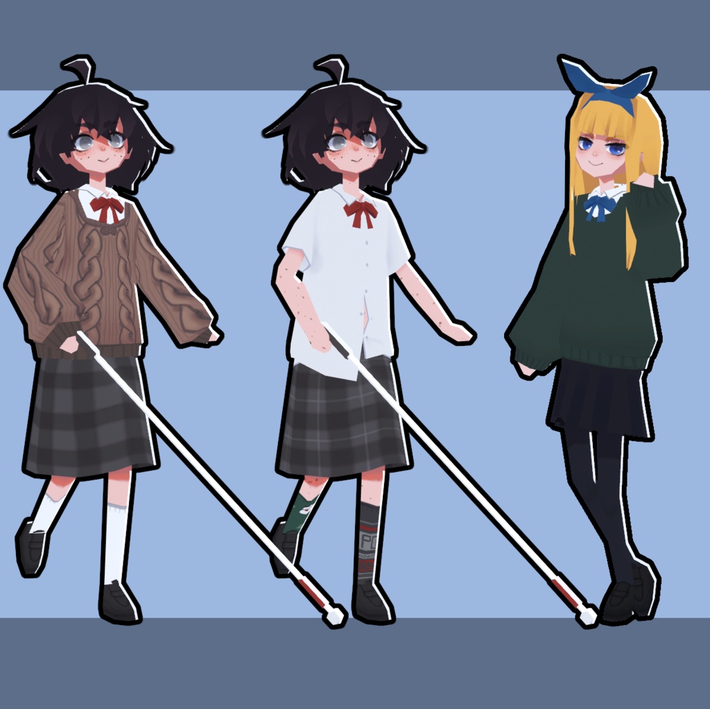 【PB対応】【Quest/PC】盲目の少女と金髪の少女 Popopoka Blind Girl and Blondy