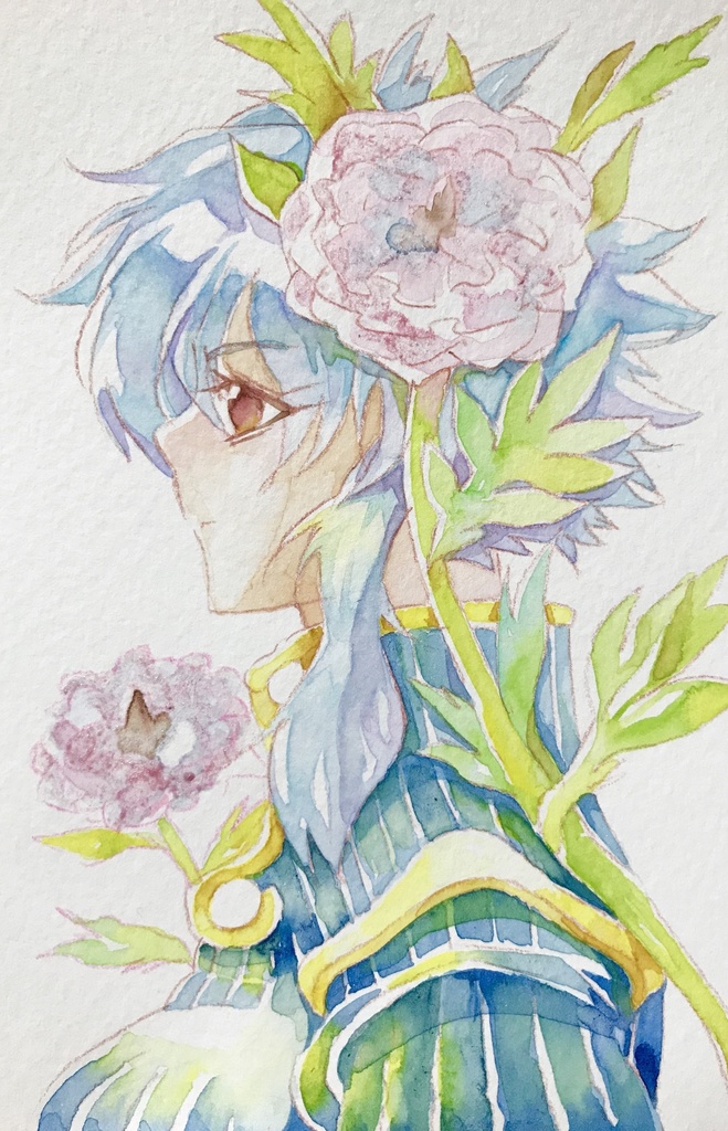 創作水彩画 ハガキサイズ