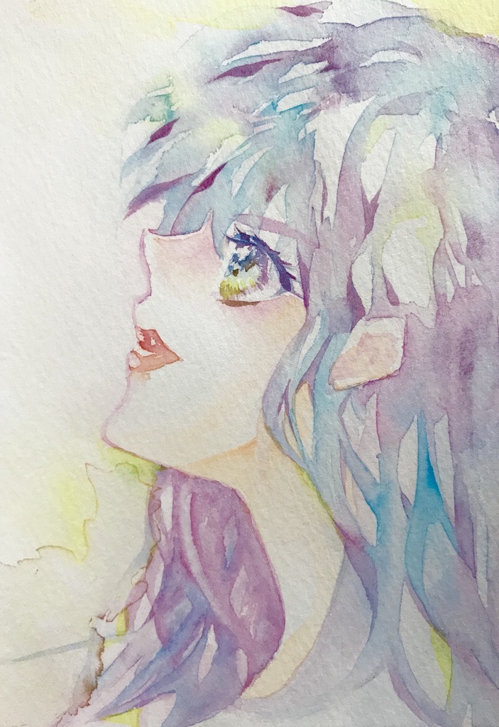 創作水彩画 ハガキサイズ