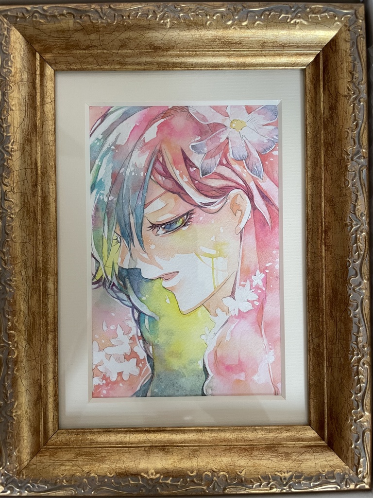 額装イラスト「花片」