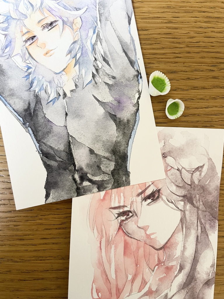 水彩画（ひとつぶの絵具付き）