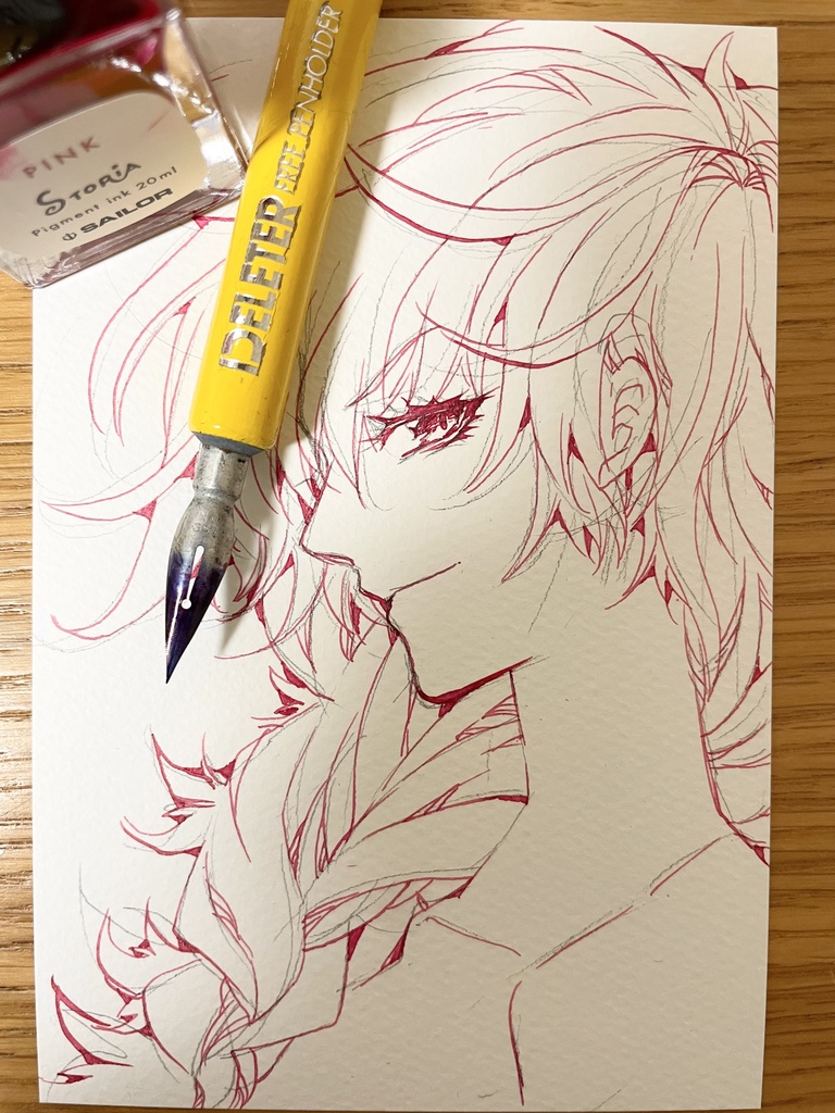 ハガキサイズのイラスト原画