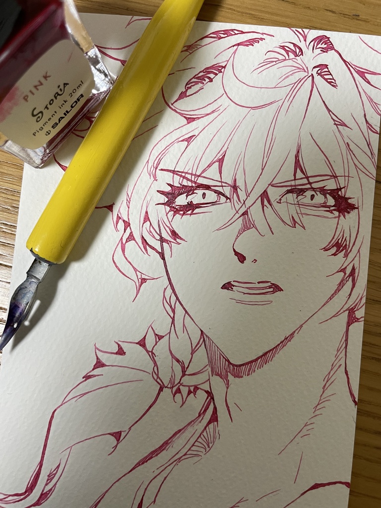 ハガキサイズのイラスト原画