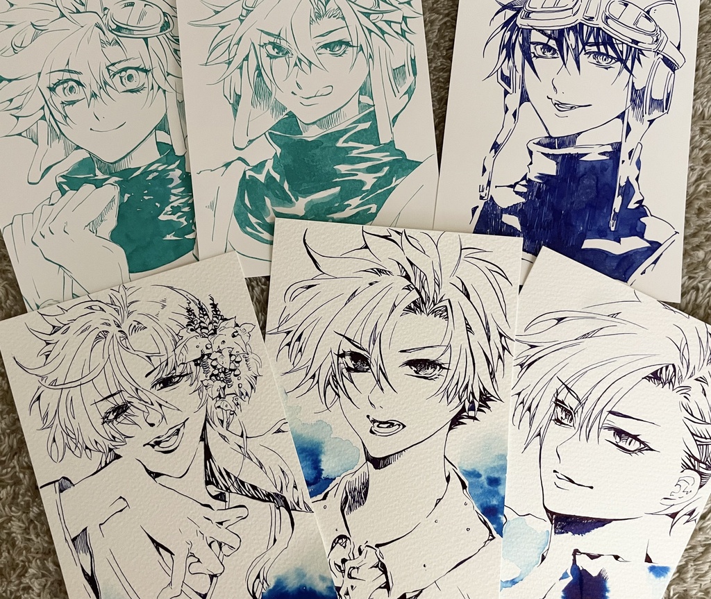ハガキサイズのイラスト原画