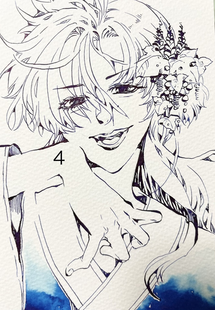 ハガキサイズのイラスト原画