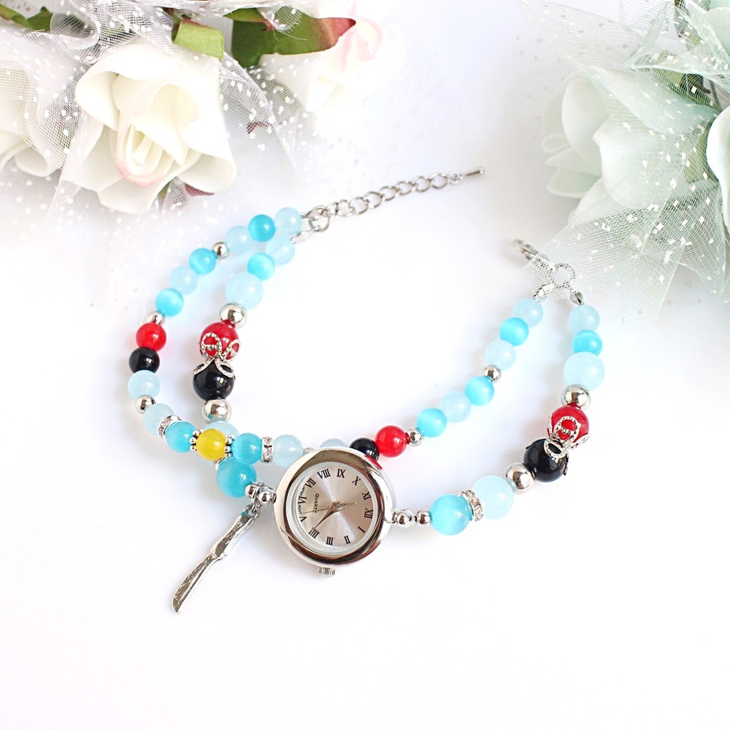 ※変更あり※【wrwrd!】メンバーイメージ天然石2連ブレスウォッチ